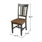 International Concepts Round Round 42 in. Dual Drop Leaf Dining Table with 2 Splatback Chairs in Hickory/Washed Coal, Wood K45-42DPT-27B-C10-2 - alternate 3